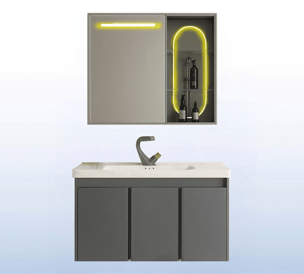 LUVIKO TỦ CHẬU LAVABO KÈM GƯƠNG LV914KT100